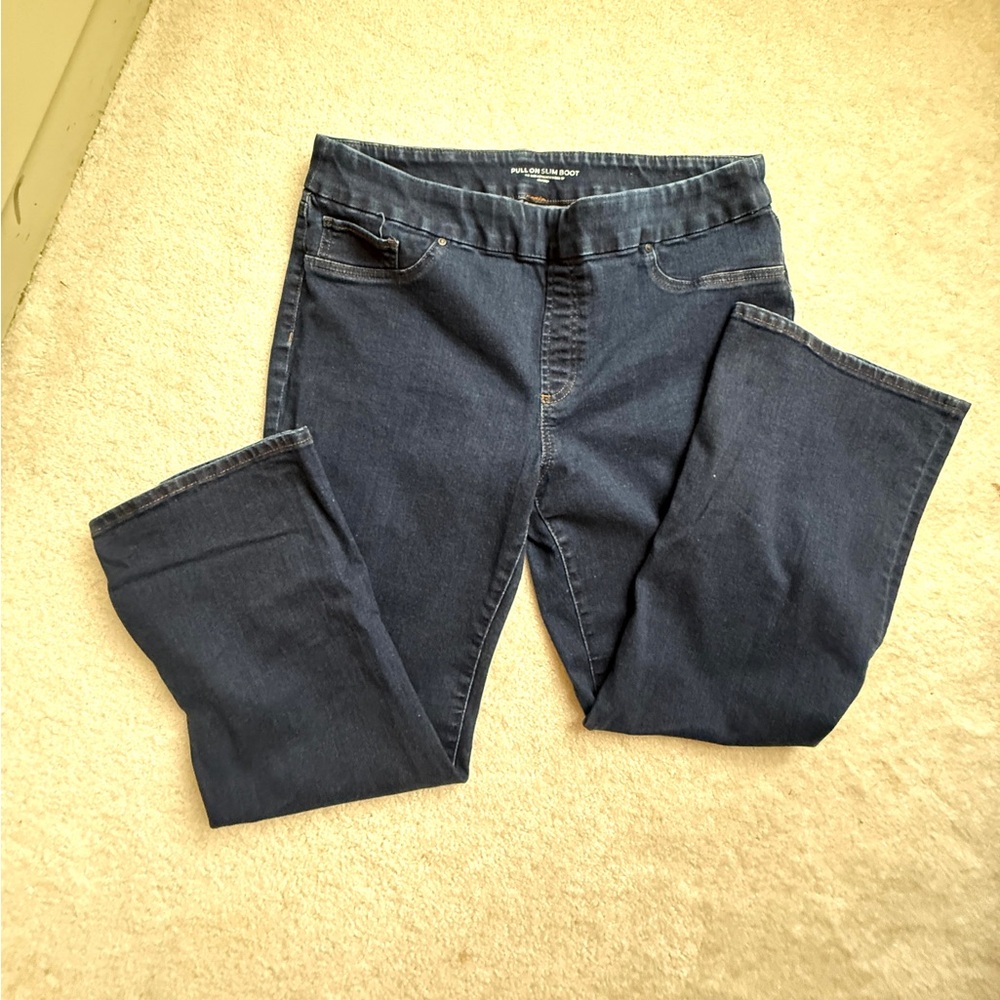 Chico's Pull On Slim Boot Cut Jeans 16P (3P)
